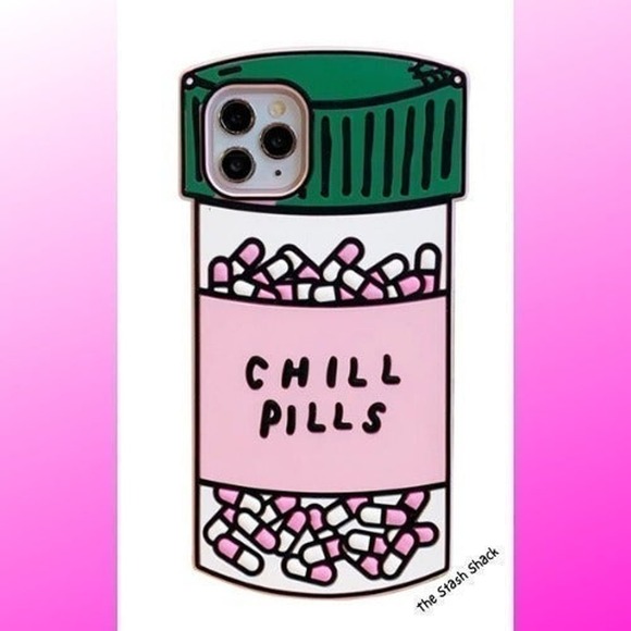 iPhone 11 Pro Kawaii Chill Pills Case 3D Silicone Cover - Picture 3 of 4